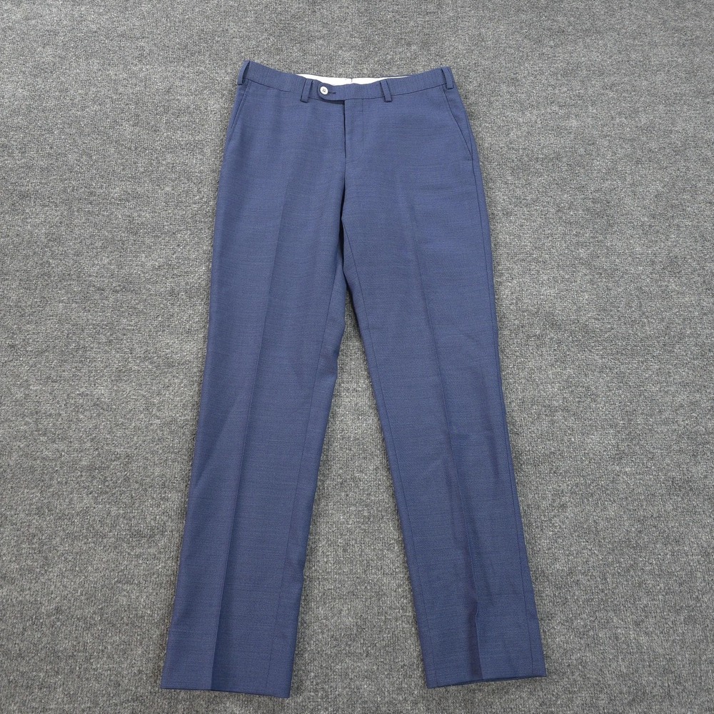 Suitsupply Pants Mens 31x30 Blue Brescia Int 100% Wool Dress Suit Trousers